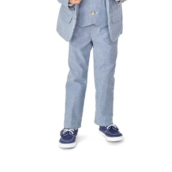 NWT GYMBOREE SEARSUCKER STRIPED PANTS Blue and White Special Ocassions Size 2T - Picture 1 of 7